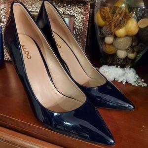 Aldo Shiny Navy Blue Pumps